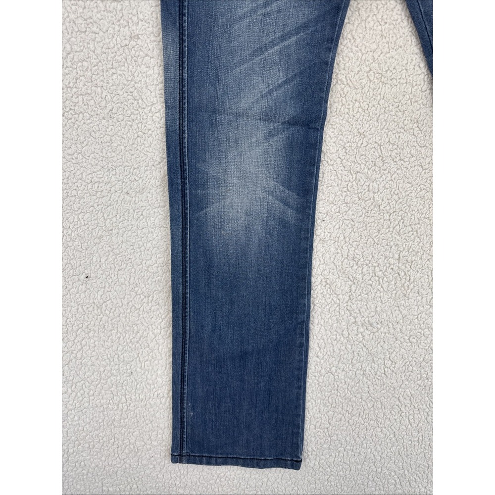 V Cristina Jeans Women Size 2 Blue Embellished Bling Cross Studded Straight Leg - Picture 5 of 12